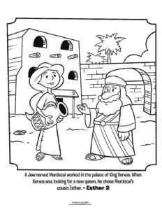 day 1 Esther-and-Mordecai-Coloring-Page - Tallmadge Lutheran Church ...